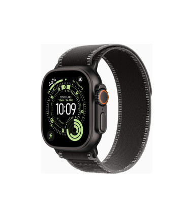 Apple Watch Ultra 3 GPS + Cellular 49mm Black Titanium Case with Black/Charcoal Trail Loop - S/M, Apple