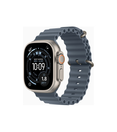 Apple Watch Ultra 3 GPS + Cellular 49mm Natural Titanium Case with Anchor Blue Ocean Band, Apple