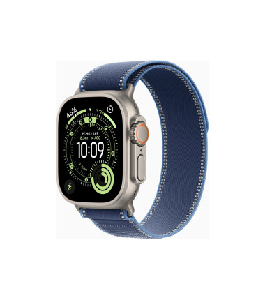 Apple Watch Ultra 3 GPS + Cellular 49mm Natural Titanium Case with Blue/Bright Blue Trail Loop - S/M, Apple