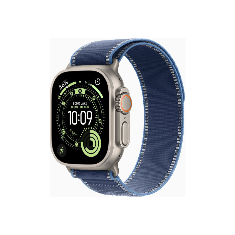 Apple Watch Ultra 3 GPS + Cellular 49mm Natural Titanium Case with Blue/Bright Blue Trail Loop - S/M, Apple Apple Watch Ultra 3 GPS + Cellular 49mm Natural Titanium Case with Blue/Bright Blue Trail Loop - S/M, Apple