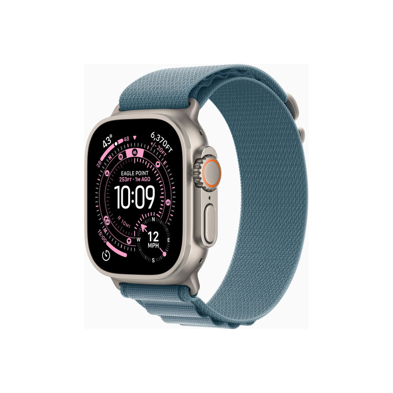 Apple Watch Ultra 3 GPS + Cellular 49mm Natural Titanium Case with Light Blue Alpine Loop - Medium, Apple