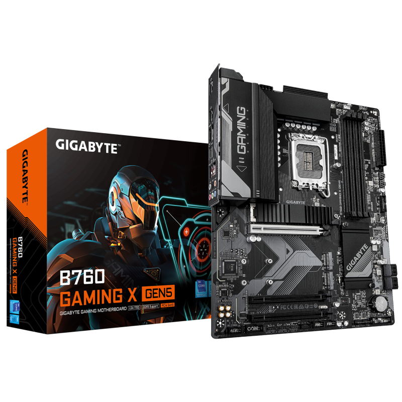Gigabyte B760 GAMING X GEN5, Processor family Intel, Processor socket LGA1700, DDR5, Supported hard disk drive interfaces M.