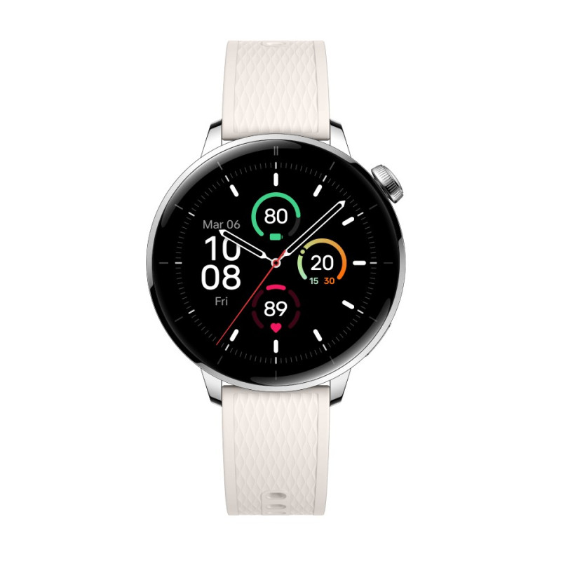 OnePlus, Watch 3 (43mm), Smart watch, GPS (satellite), AMOLED, 1.32", Silver Steel