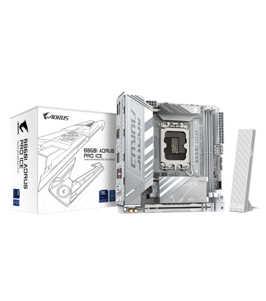 Gigabyte B860I AORUS PRO ICE, Processor family Intel, Processor socket LGA1851, DDR5, Supported hard disk drive interfaces S