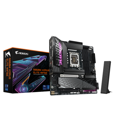 Gigabyte B860M AORUS ELITE WIFI6E, Processor family Intel, Processor socket LGA1851, DDR5, Supported hard disk drive interfa