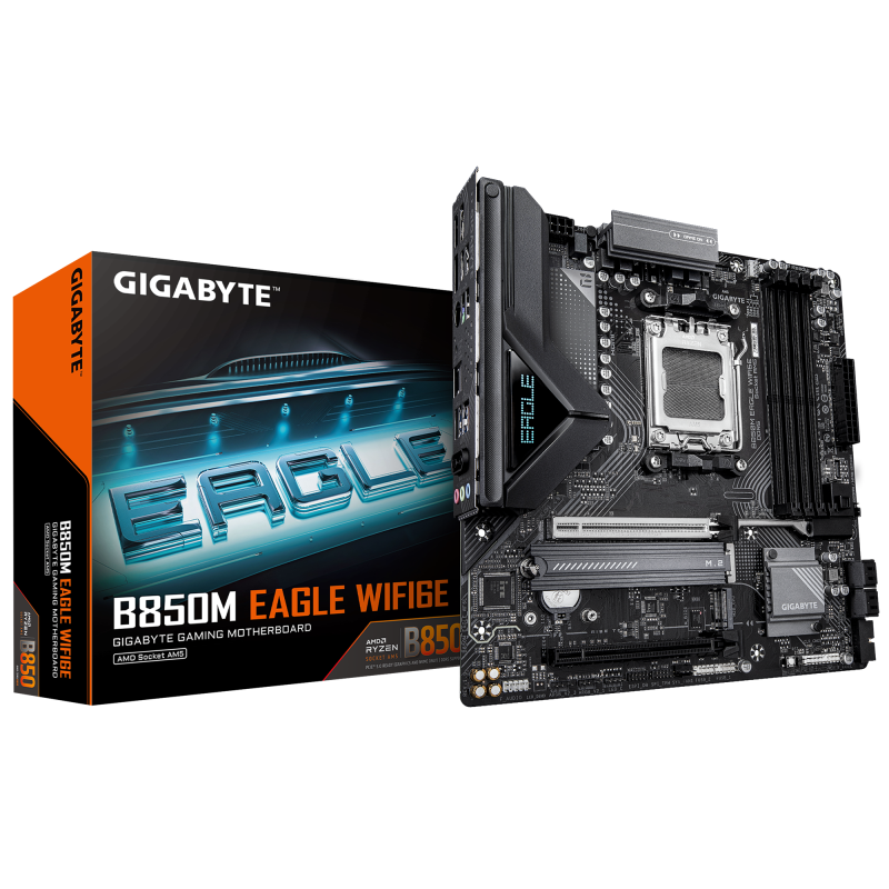 Gigabyte B850M EAGLE WF6E, Processor family AMD, Processor socket AM5, DDR5, Supported hard disk drive interfaces SATA, M.2