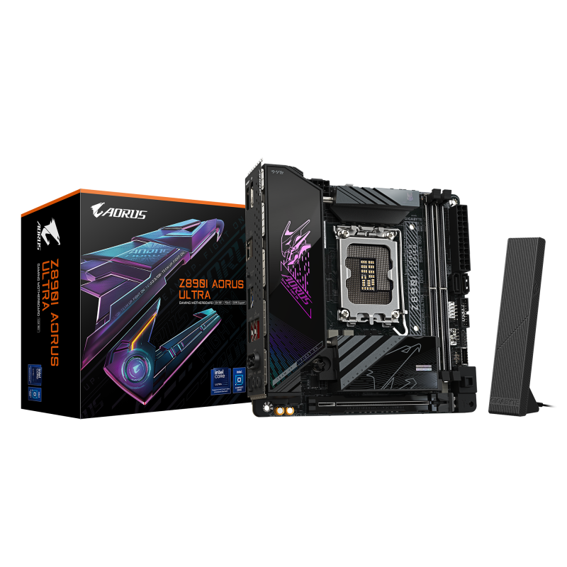 Gigabyte Z890I AORUS ULTRA, Processor family Intel, Processor socket LGA1851, DDR5, Supported hard disk drive interfaces M.2