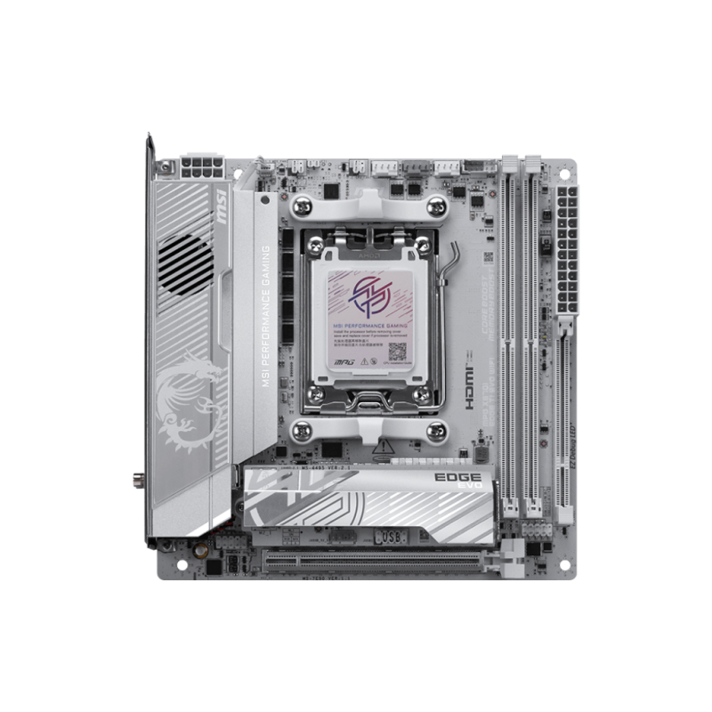 MSI MPG X870I EDGE TI EVO WIFI, Processor family AMD, Processor socket AM5, DDR5, Supported hard disk drive interfaces SATA