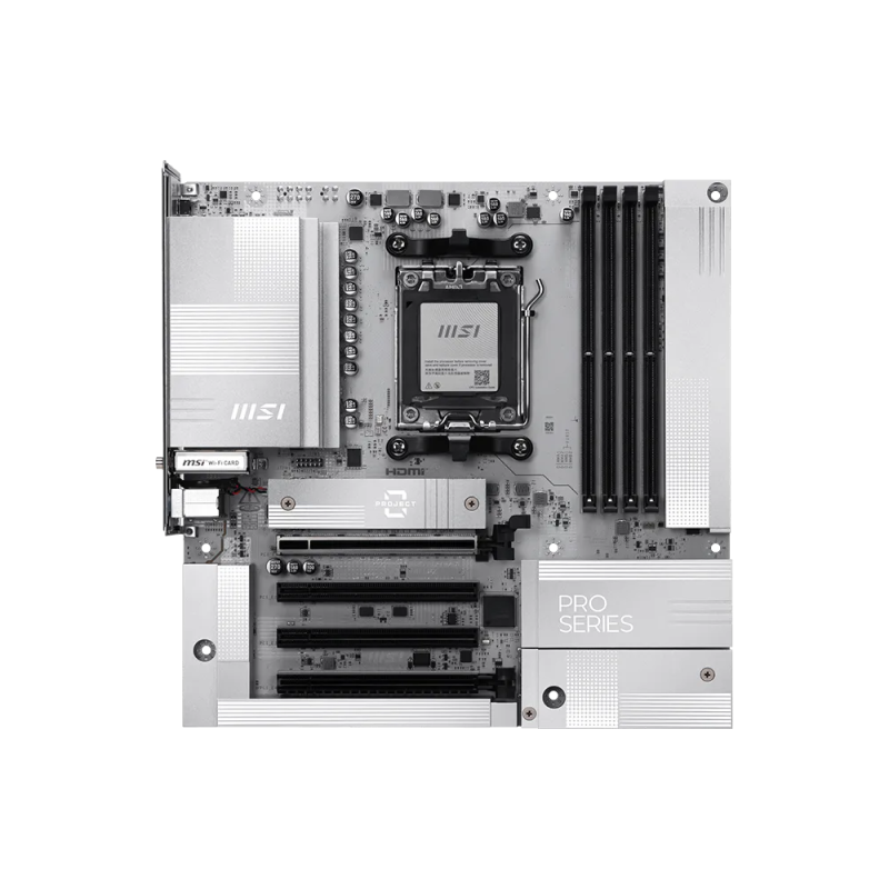 MSI PRO B850M-A WIFI PZ, Processor family AMD, Processor socket AM5, DDR5, Supported hard disk drive interfaces SATA, M.2