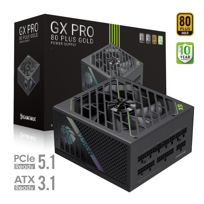 Gamemax PSU, GX PRO 1250G, 1250 W, Gold, Full Modular