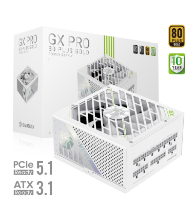 Gamemax PSU, GX PRO 1050G WH, 1050 W, Gold, White, Full Modular