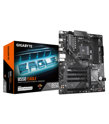 Gigabyte B550 EAGLE, Processor family AMD, Processor socket AM4, DDR4, Supported hard disk drive interfaces SATA, M.2, Numb