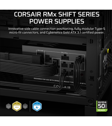 Corsair Fully Modular ATX Power Supply (EU) | RM850x SHIFT | 850 W | Black