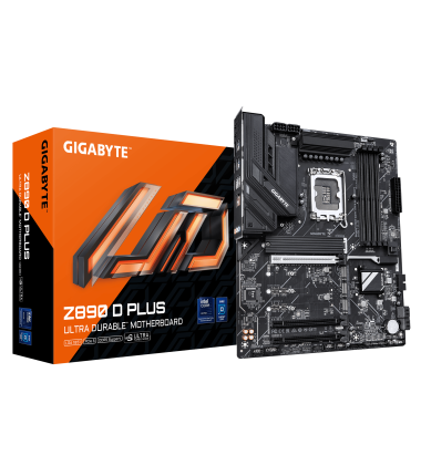 Gigabyte Z890 D PLUS, Processor family Intel, Processor socket LGA1851, DDR5, Supported hard disk drive interfaces M.2, SATA