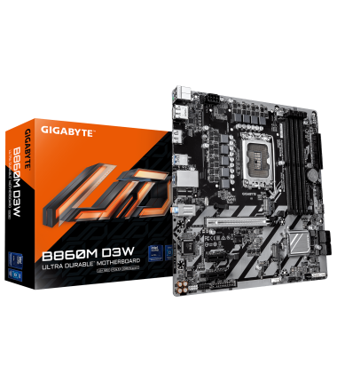 Gigabyte B860M D3W, Processor family Intel, Processor socket LGA1851, DDR5, Supported hard disk drive interfaces M.2, SATA