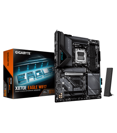 Gigabyte X870E EAGLE WIFI7, Processor family AMD, Processor socket AM5, DDR5, Supported hard disk drive interfaces M.2, SATA