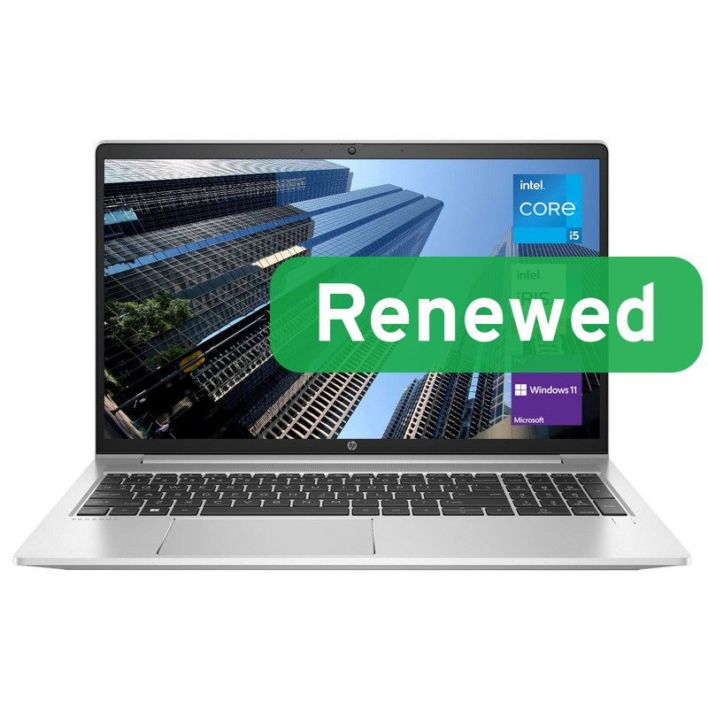 HP Renewed, Grade B, ProBook 450 G8, 15.6, Intel Core i5-1135G7, 8GB, Intel Iris Xe, 512 GB, US Backlit, N, Windows 11