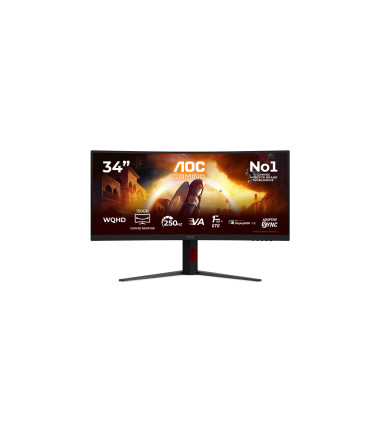 AOC CU34G4ZCA Curved 34" 3440x1440/21:9/1ms HDMI, DisplayPort, USB, Audio out | AOC