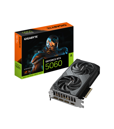 Gigabyte GeForce RTX 5060 WINDFORCE OC 8G, NVIDIA, 8 GB, GeForce RTX 5060, GDDR7, HDMI ports quantity 1, PCI-E 5.0