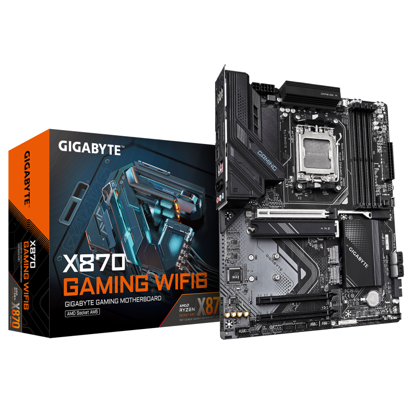 Gigabyte X870 GAMING WF6, Processor family AMD, Processor socket AM5, DDR5, Supported hard disk drive interfaces M.2, SATA Gigabyte X870 GAMING WF6, Processor family AMD, Processor socket AM5, DDR5, Supported hard disk drive interfaces M.2, SATA