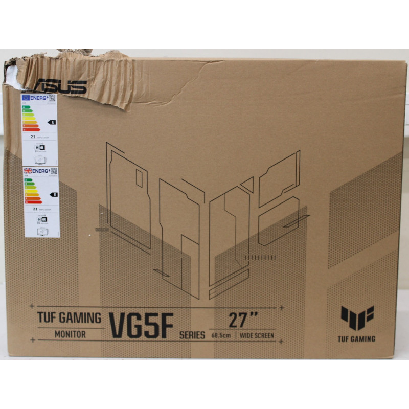 SALE OUT. ASUS TUF VG27AQMEL5F Gaming Monitor 27" LED 2560x1440/16:9/350cd/m2/0.3ms Display port, HDMI, SALE OUT., Asus DAMAGE