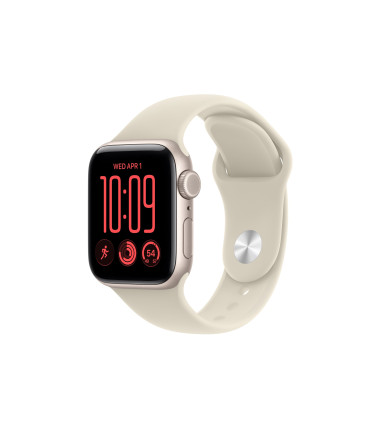 Apple Watch SE 3 GPS + Cellular 40mm Starlight Aluminium Case with Sand Sport Band - S/M, Apple