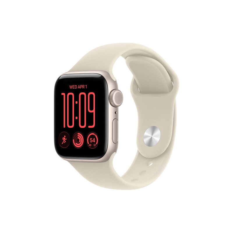 Apple Watch SE 3 GPS + Cellular 40mm Starlight Aluminium Case with Sand Sport Band - S/M, Apple Apple Watch SE 3 GPS + Cellular 40mm Starlight Aluminium Case with Sand Sport Band - S/M, Apple
