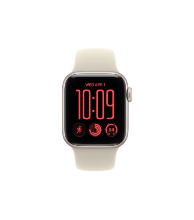 Apple Watch SE 3 GPS + Cellular 40mm Starlight Aluminium Case with Sand Sport Band - S/M | Apple