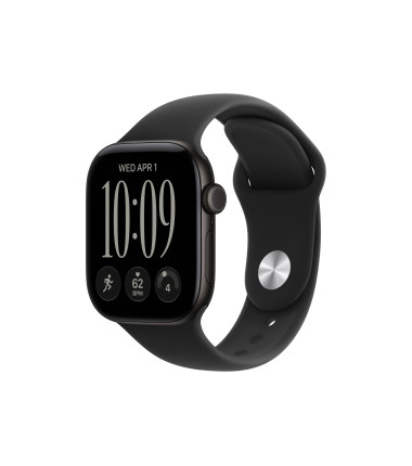 Apple Watch Series 12 GPS 42mm Black Aluminium Case with Black Sport Band - M/L, Apple