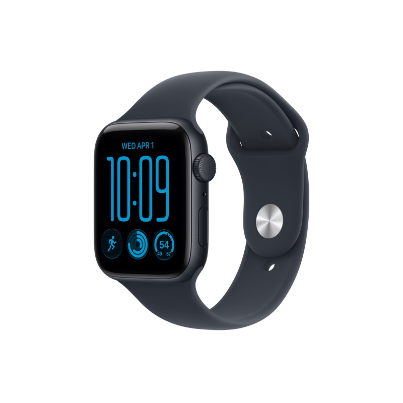 Apple Watch SE 3 GPS 44mm Midnight Aluminium Case with Navy Blue Sport Band - M/L, Apple