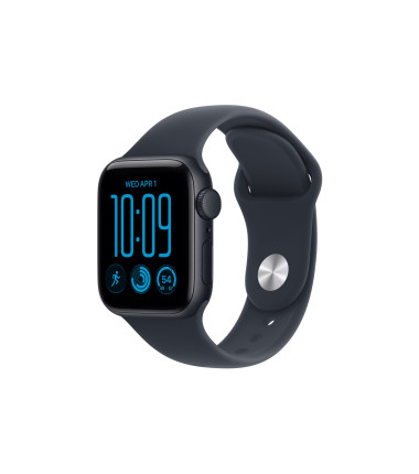 Apple Watch SE 3 GPS 40mm Midnight Aluminium Case with Navy Blue Sport Band - M/L, Apple