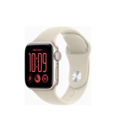 Apple Watch SE 3 GPS 40mm Starlight Aluminium Case with Sand Sport Band - S/M, Apple