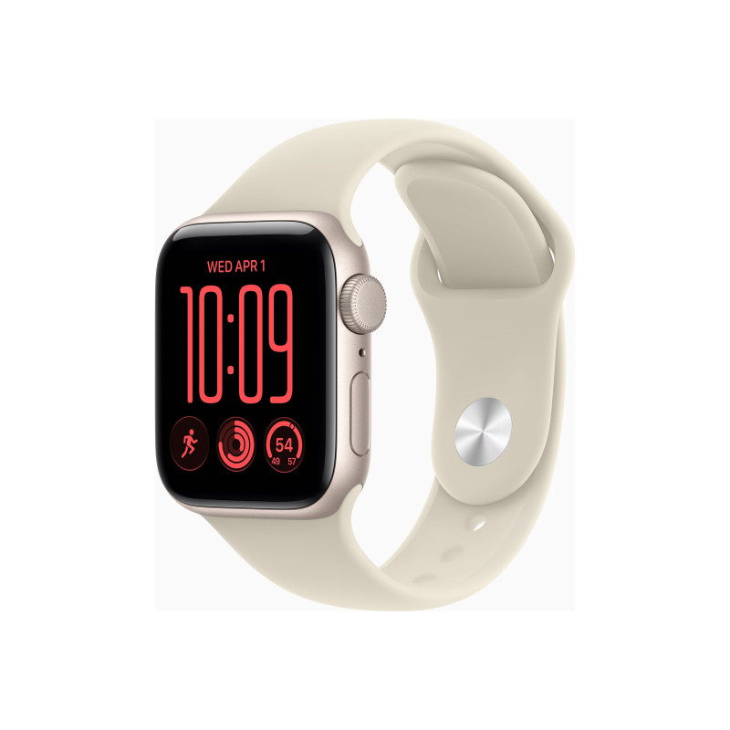 Apple Watch SE 3 GPS 40mm Starlight Aluminium Case with Sand Sport Band - S/M, Apple