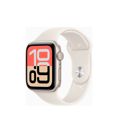 Apple Watch SE 3 GPS + Cellular 44mm Starlight Aluminium Case with Starlight Sport Band - M/L, Apple