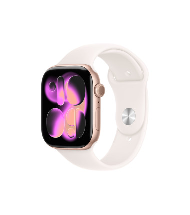Apple Watch Series 11 GPS + Cellular 46mm Rose Gold Aluminium Case with Light Blush Sport Band - M/L, Apple