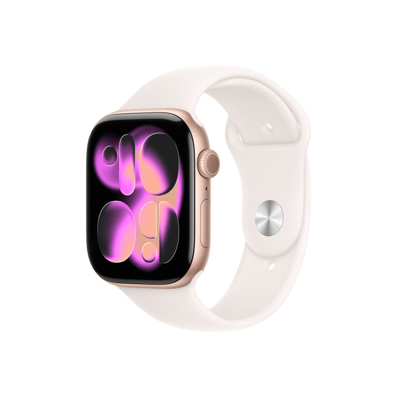 Apple Watch Series 11 GPS + Cellular 46mm Rose Gold Aluminium Case with Light Blush Sport Band - M/L, Apple