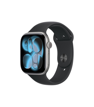 Apple Watch Series 11 GPS + Cellular 46mm Space Grey Aluminium Case with Black Sport Band - S/M, Apple