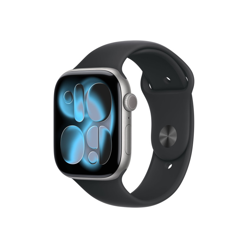 Apple Watch Series 11 GPS + Cellular 46mm Space Grey Aluminium Case with Black Sport Band - S/M, Apple
