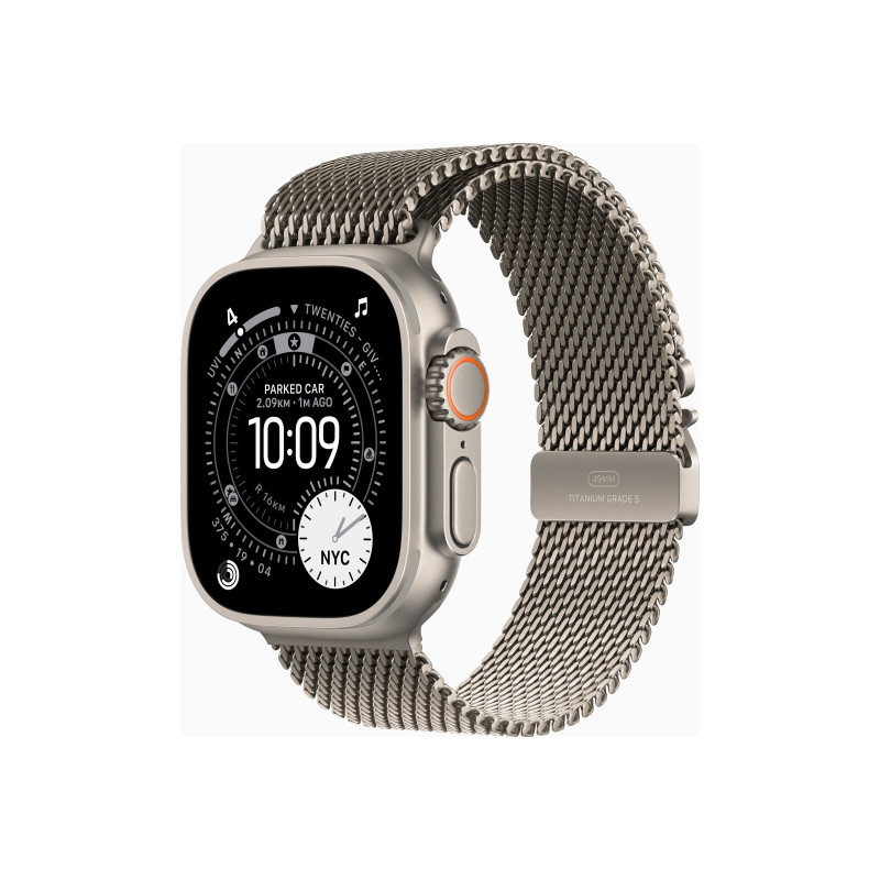 Apple, Watch Ultra 3, Smart watch, GPS (satellite), Retina LTPO3 OLED, Waterproof, Natural