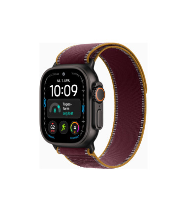 Apple Watch Ultra 4 GPS + Cellular 49mm Black Titanium Case with Burgundy Trail Loop - M/L, Apple