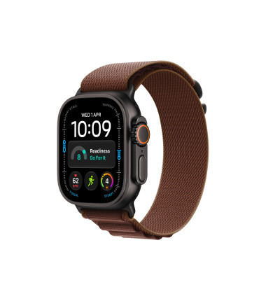 Apple Watch Ultra 4 GPS + Cellular 49mm Black Titanium Case with Burgundy Alpine Loop - M, Apple