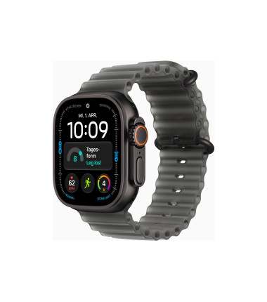 Apple Watch Ultra 4 GPS + Cellular 49mm Black Titanium Case with Translucent Black Ocean Band, Apple
