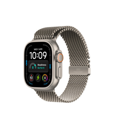 Apple Watch Ultra 4 GPS + Cellular 49mm Natural Titanium Case with Natural Titanium Milanese Loop - M, Apple