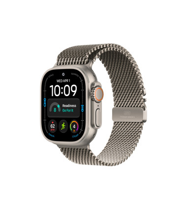 Apple Watch Ultra 4 GPS + Cellular 49mm Natural Titanium Case with Natural Titanium Milanese Loop - M | Apple