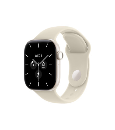 Apple Watch Series 12 GPS + Cellular 42mm Pearl White Ceramic Case with Sand Sport Band - S/M, Apple