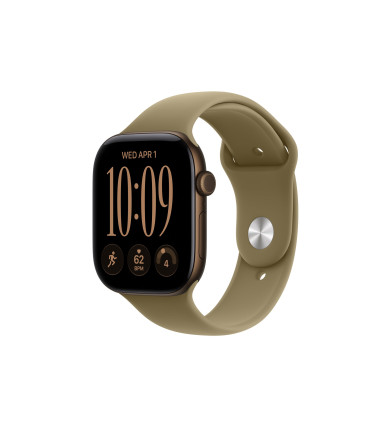 Apple Watch Series 12 GPS + Cellular 46mm Dark Bronze Aluminium Case with Olive Sport Band - M/L | Apple
