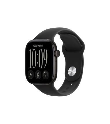 Apple Watch Series 12 GPS + Cellular 42mm Black Aluminium Case with Black Sport Band - S/M | Apple