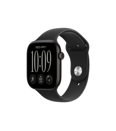 Apple Watch Series 12 GPS 46mm Black Aluminium Case with Black Sport Band - S/M | Apple