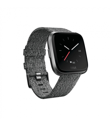 Fitbit Versa (NFC) smartwatch Color LCD, Touchscreen, Bluetooth, Heart rate monitor, Special Edition Charcoal Woven