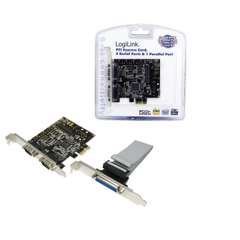 Logilink 2 x serial (COM), 1 x parallel (LPT) PCIe